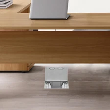 Modern Silver Hidden Floor Socket Box, Indoor Floor Recessed Electrical Outlet