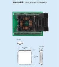 WL-PL44-U001 1.27 pitch 11x11 PLCC44 Socket Cover Adapter For Wellon