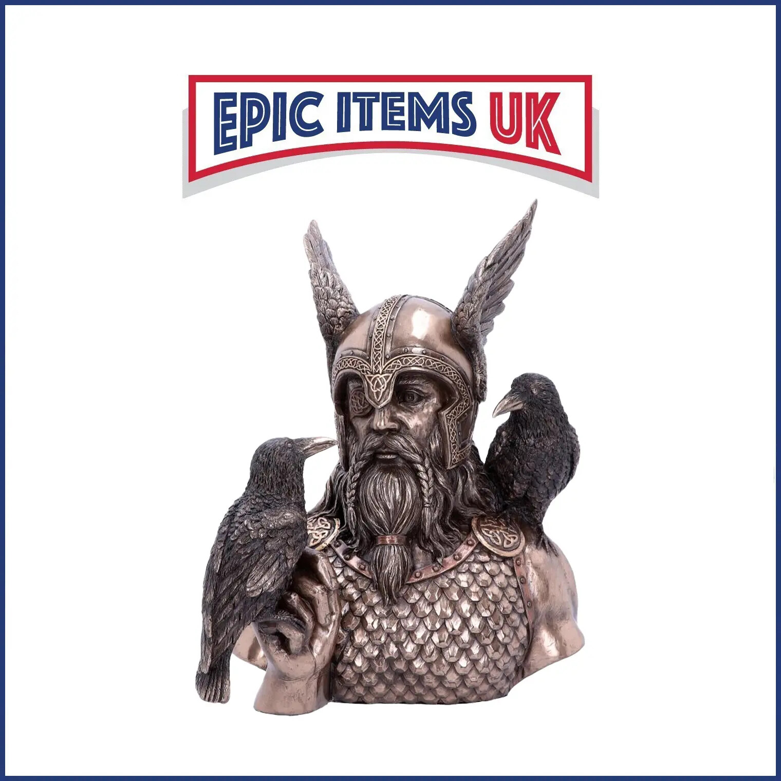 Nemesis Now Bronze Odins Messengers Norse God Bust 23cm - IN STOCK