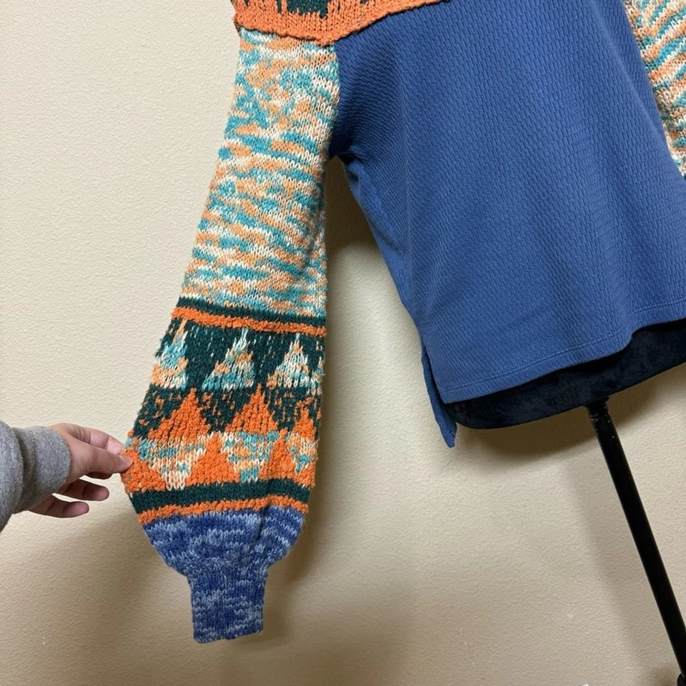 Free People上衣女式中号 swit the small stuff 仿领套头毛衣 — 第 3/4 张图片