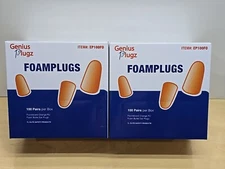 33db Genius Safety Earplugs 200 pr Noise Soft Disposable Ear Plugs Foam Orange