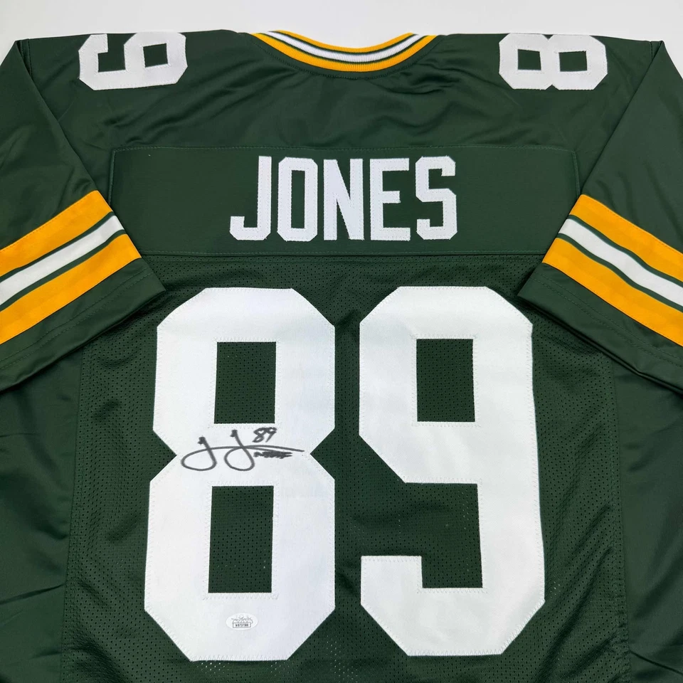Autographed/Signed James Jones Green Bay Green Football Jersey JSA COA - Image 2 of 4