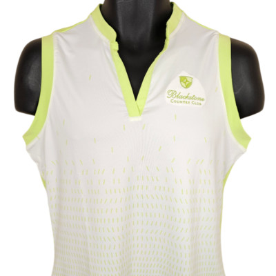 Blackstone Country Club Golf Shirt Womens Size Medium Green Sleeveless Adidas