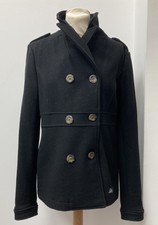 Liu Jo Jeans Black Wool Jacket Coat. Size Large