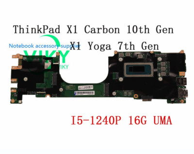 Motherboard For ThinkPad X1 Carbon 10th i5-1240P 16G 5B21C41563 | eBay