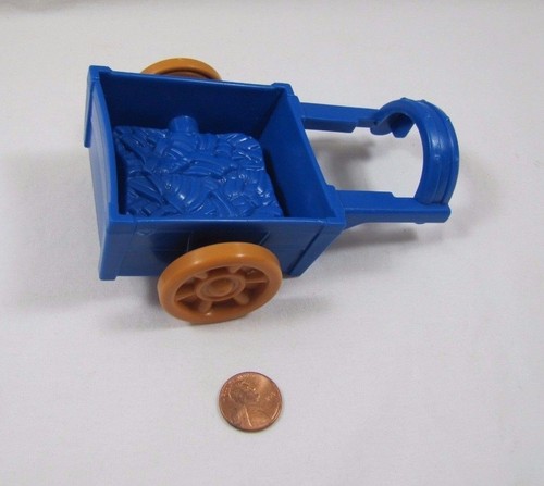 Fisher Price Little People BLUE FARM CART HORSE DONKEY Thanksgiving Nativity - Picture 2 of 3