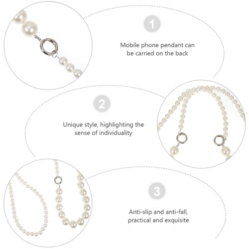 Keychain Hanging Charm Phone Decor Pearl Hanging Charm Chain - 第 12/12 張圖片
