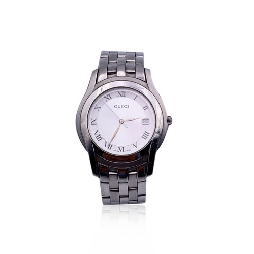 Authentic Gucci Silver Stainless Steel 