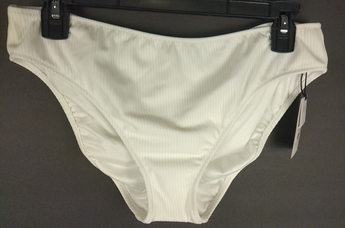 Shade & Shore White Mid Rise Medium Seat Coverage Swim Bottoms Size M (8-10) New