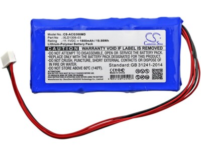 Li-Polymer BATTERIE 11.1V 1800mAh Type XLD1306-03 For EDANINS BPM-E305, ECG-3B