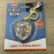 PAW PATROL LED FLASHLIGHT W/ CLIP - NEW Distressed Packaging