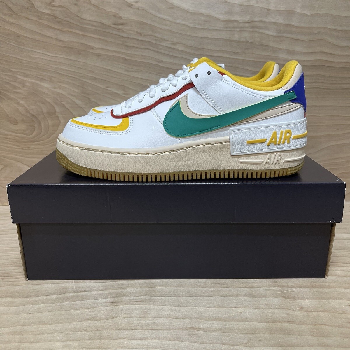 Nike Air Force 1 Low Shadow 'Summit White Neptune Green' Sz