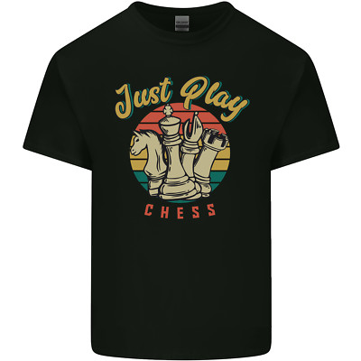 Just Play Chess Herren Baumwolle T-Shirt Tee Oberteil