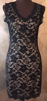 Liberty Love Black Lace Dress Sleeveless Size M | eBay