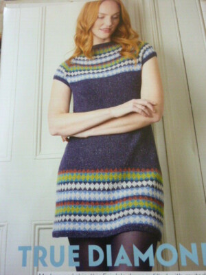 PatternTo Knit Damen schönes Pulloverkleid in 6 Farben von D.K. Größen- 34-44ins