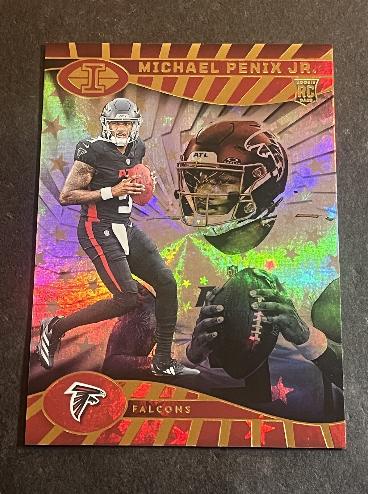 2024 Panini Illusions Galactic Trophy Collection Parallel Michael Penix Jr #4