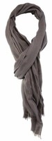 Tigertie Schal In Braun Einfarbig Mit Kleinen Fransen - Gr. 180 X 70 Cm