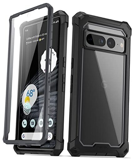 Guardian Case Compatible with Pixel 7 Pro 5G, Built-in Screen Protector Black