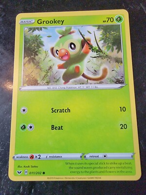 Grookey 11/202 Common Pokemon Sword and Shield 