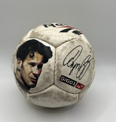 Vintage Sammlerstück Ryan Giggs Reebok Mini Leder Fußball EXTREM SELTEN