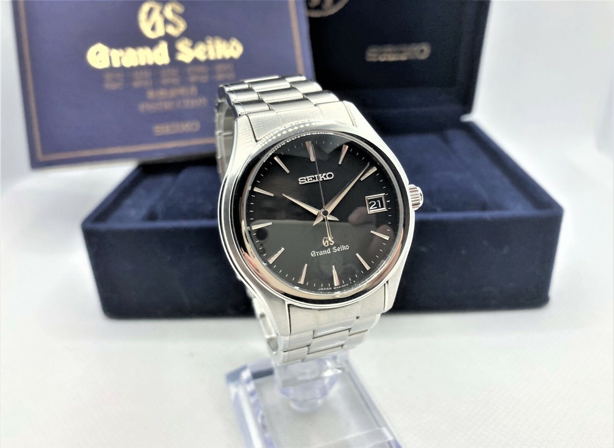 AUTH GRAND SEIKO Men's Wristwatch Watch Quartz Black Dial AUTH GRAND SEIKO Men's Wristwatch Watch Quartz Black Dial