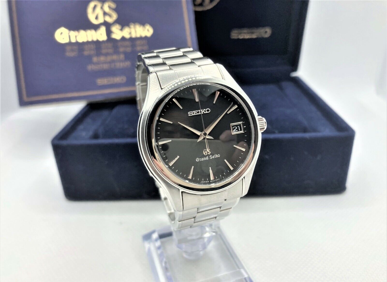 AUTH GRAND SEIKO Men's Wristwatch Watch Quartz Black Dial SBGX041 9F62-0A10  | eBay