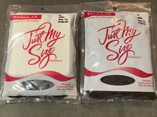 Lot of 2 Leggs Just My Size Pantyhose 3X COFFEE Sheer Toe NEW 81328-S3C