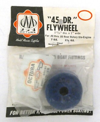 Octura Model Marine 45 Dr. Blue Aluminum Flywheel 1 3/16'' X 1'' Rotary Glo-Engine