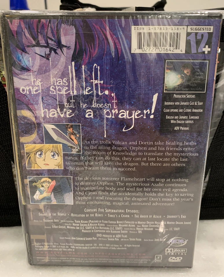 Orphen - Vol. 6: The Third Talisman (DVD, 2002) Anime, New OOP - Image 2 of 2