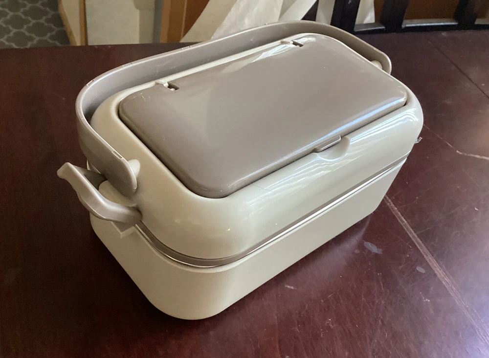 Bento Box Small Adult Lunch Box 2 Layer Leak-proof Lunchbox W/Chopsticks & Spoon
