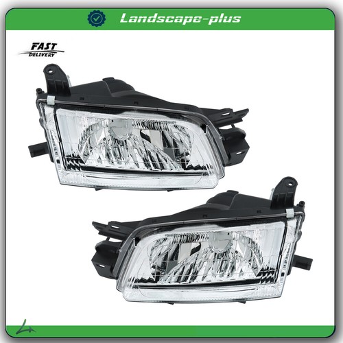 For Subaru Forester 2001 2002 Left+Right Side Headlights Halogen Housing Black