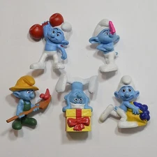 5x Smurfs Figures 2011 Peyo 3” PVC Cartoon McDonalds Happy Meal Toys Lot of 5