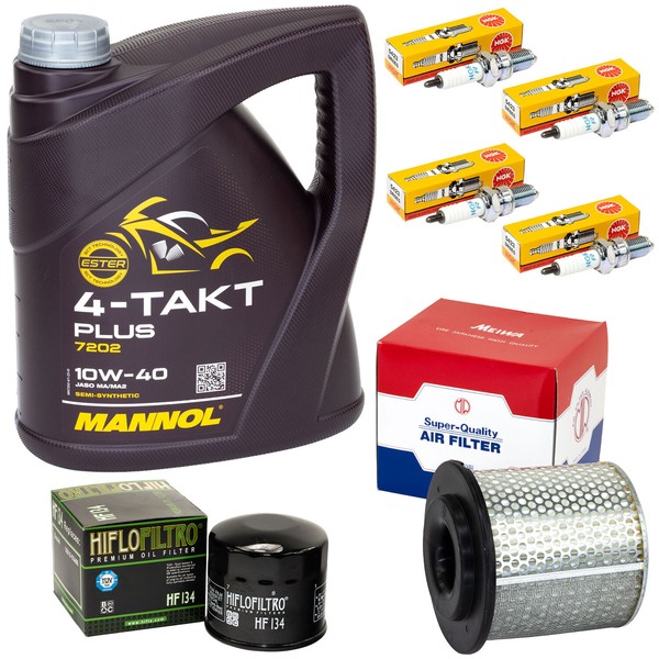 Wartung FüR Suzuki GSX-R 750 GR75A 85-87 Set ÖL 4L Luftfilter ÖLfilter ZüNdkerze-image