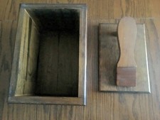 Vintage 1970s Wooden Shoe Shine Box