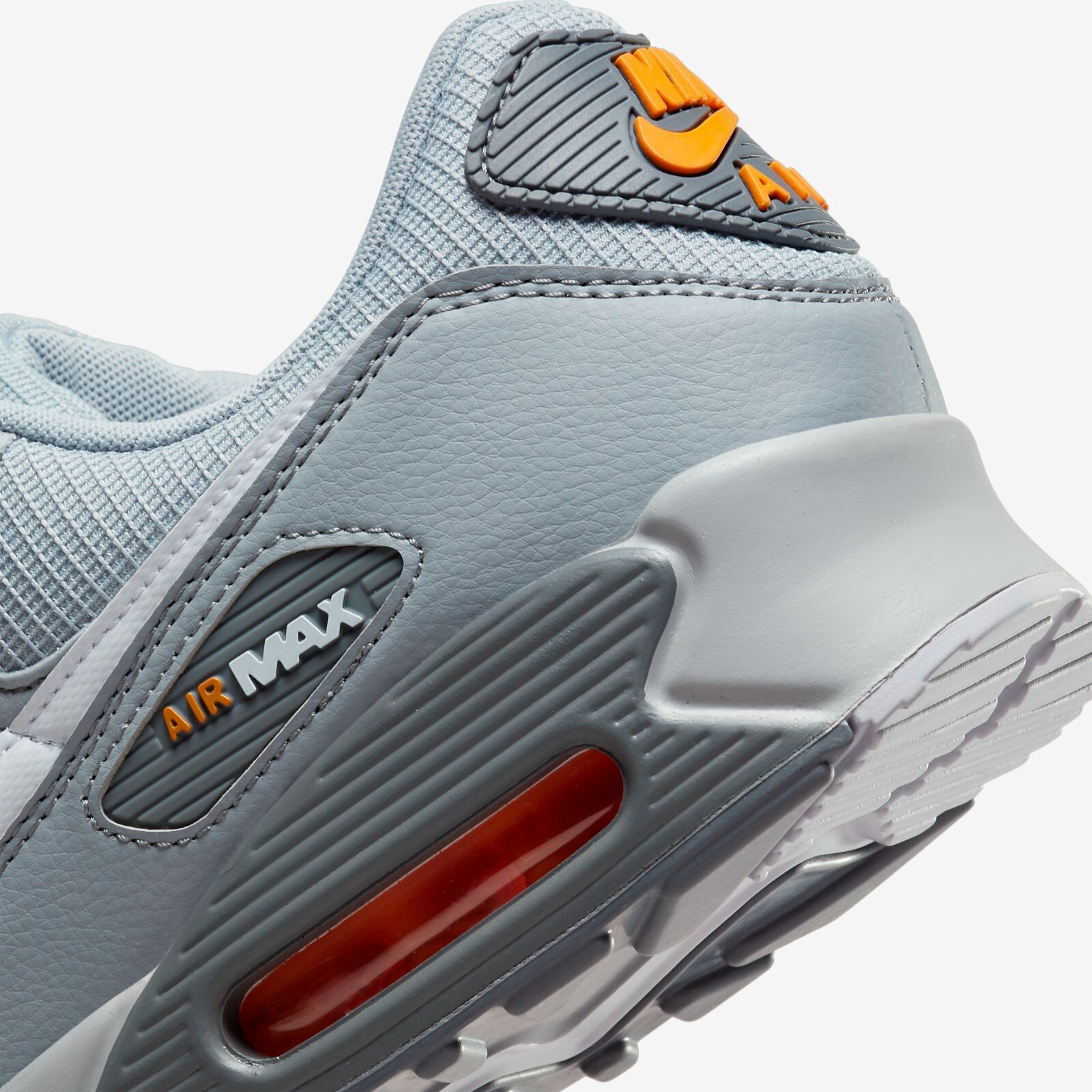 Nike Air Max 90 J22 Wolf Grey/White-Kumquat Sneakers Menu0026#039;s Size 8.5  DR0145-001 | eBay