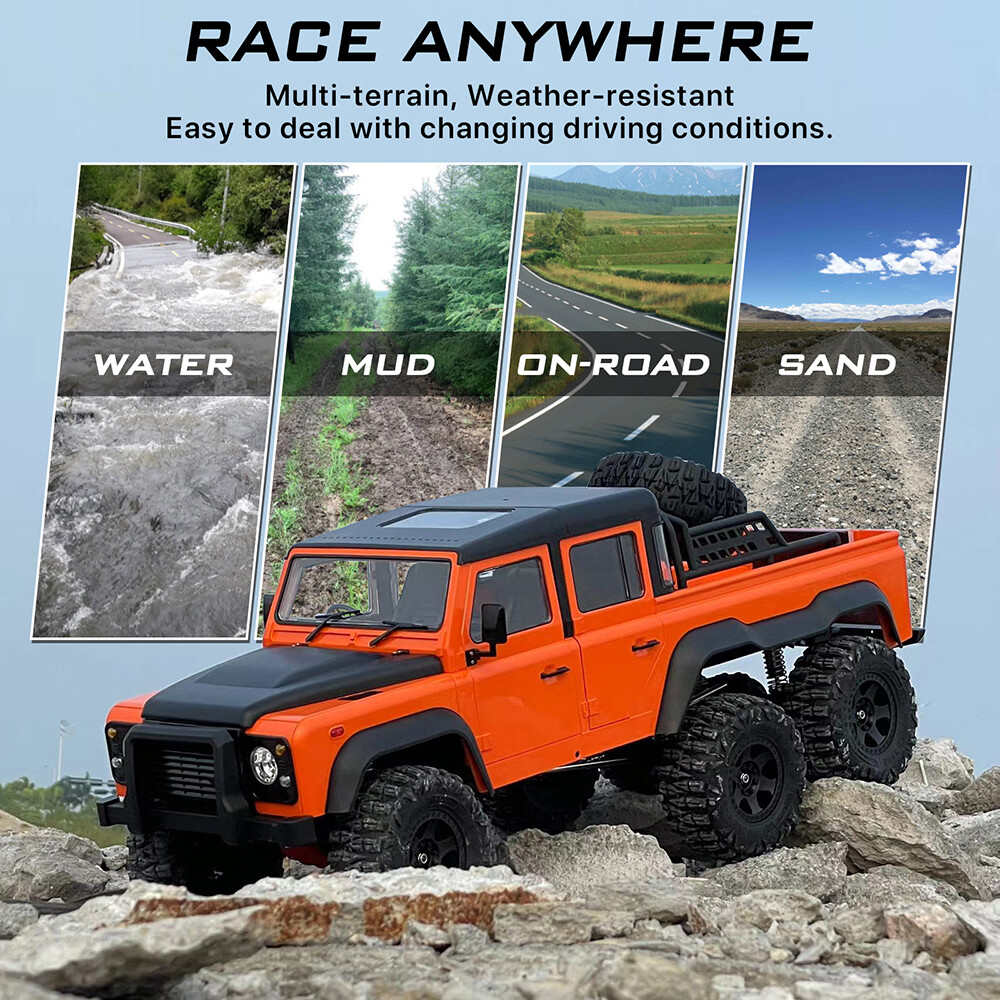 Austar AX-X6 6WD RC Rock Crawler Car 6x6 30KM/H 2.4Ghz 1/10 Remote