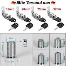 Schrankschloß Möbelschloß Briefkastenschloß 16, 20, 25, 30 mm Hebelschloß Spind