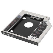 12.7mm HDD Caddy 2.5" SATA Hard Drive Case for Laptop DVD Drive Bay Second SSD