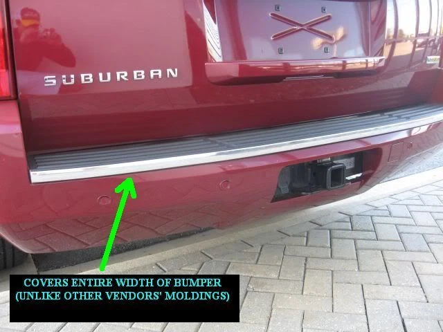 Chevrolet Precut Tahoe Suburban 2007-2014 cromo parachoques trasero moldura maletero Foto 3 de 4