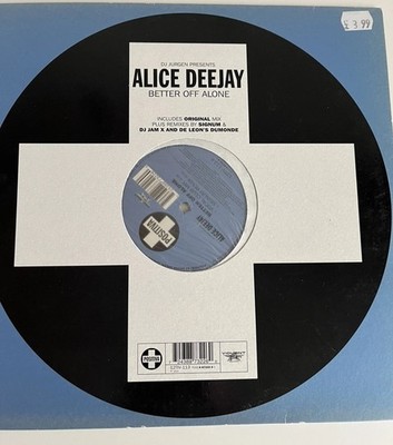 Alice Deejay   Better Off Alone 12  UK Positiva 1999 VG+ Ibiza trance rare