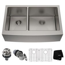 Kraus KHF204-33 Standart PRO 32-7/8" Double Basin 16 Gauge - Stainless Steel