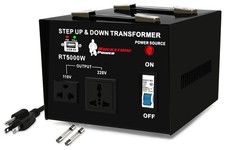 5000 Watt Voltage Converter Transformer - Heavy Duty Step Up/Down AC 110V/120...