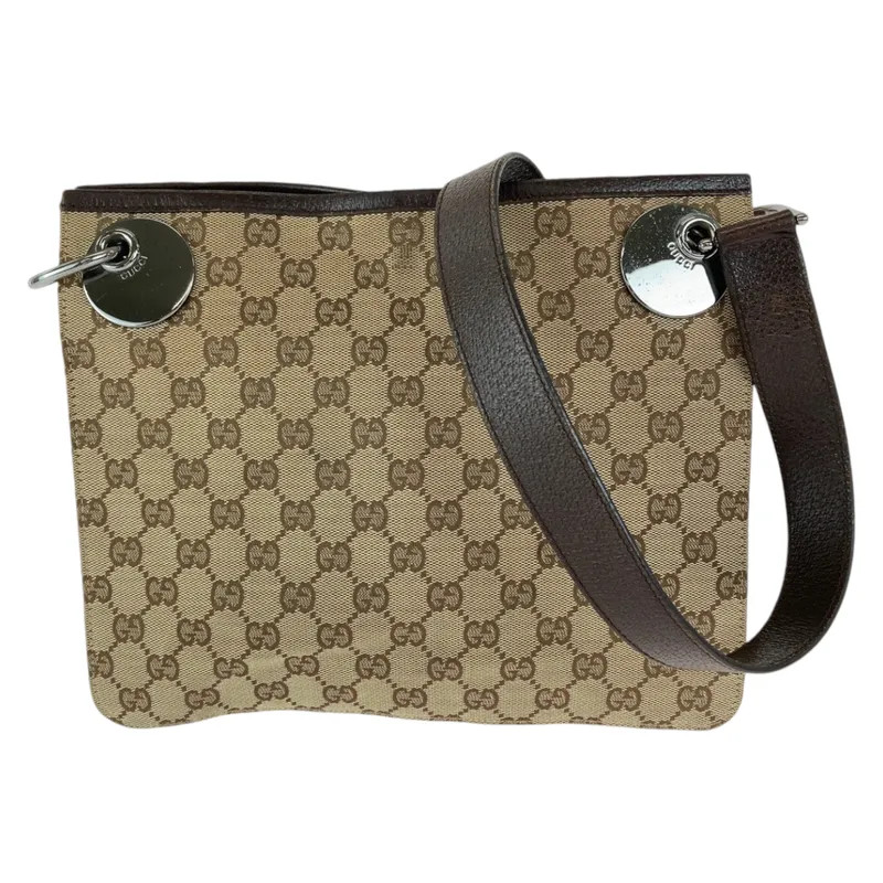 Gucci Eclipse Brown Silver Hardware GG Canvas 120… - image 1