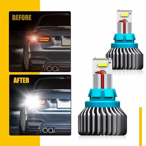 6500k White LED Reverse Back Up Light Bulbs Kit Super Bright 4000LM ...
