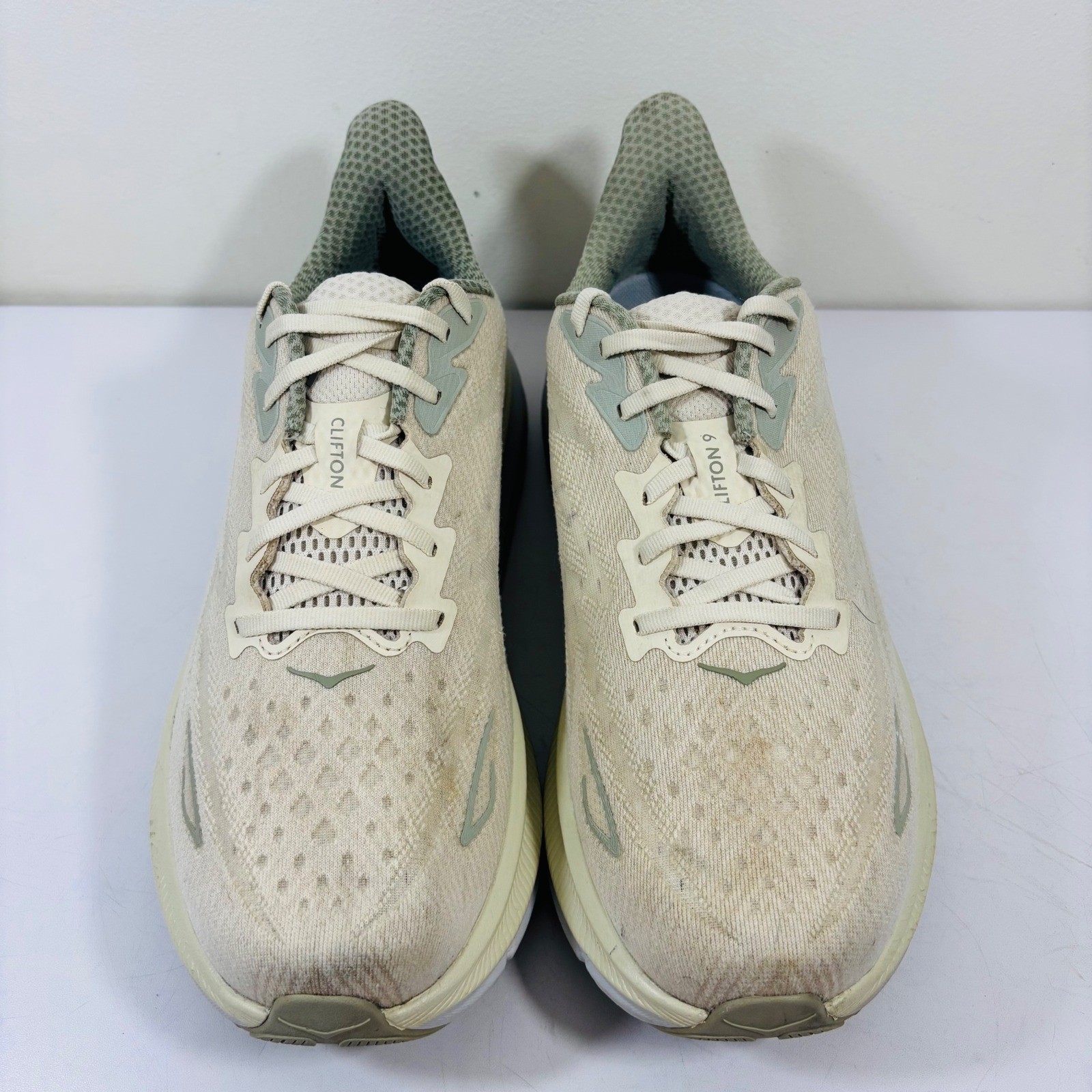 Hoka One One Clifton 9 Wide Sand Beige Running Shoes 1132210 OKB Men's Sz. 9.5 thumbnail 5