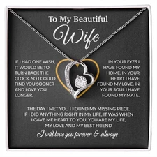To My Wife Necklace, Christmas Gifts For Women, Anniversary Gift For Wife