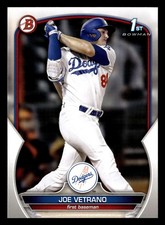 Joe Vetrano 2023 1st Bowman Draft #BD-91 Los Angeles Dodgers ROOKIE RC