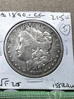1890 CC US Morgan Silver Dollar $1 Key Date VF
