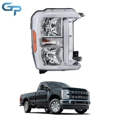 Clear Lens Chrome For Ford F250 F350 Super Duty 2023-2024 Front Right Headlight