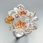 Antique Natural Tourmaline Ring 925 Sterling Silver Size 5.5 /R463720